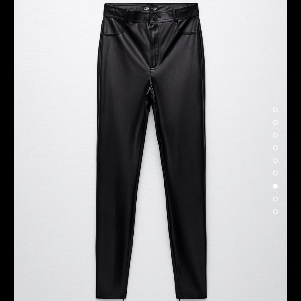 Zara faux leather leggings size Large